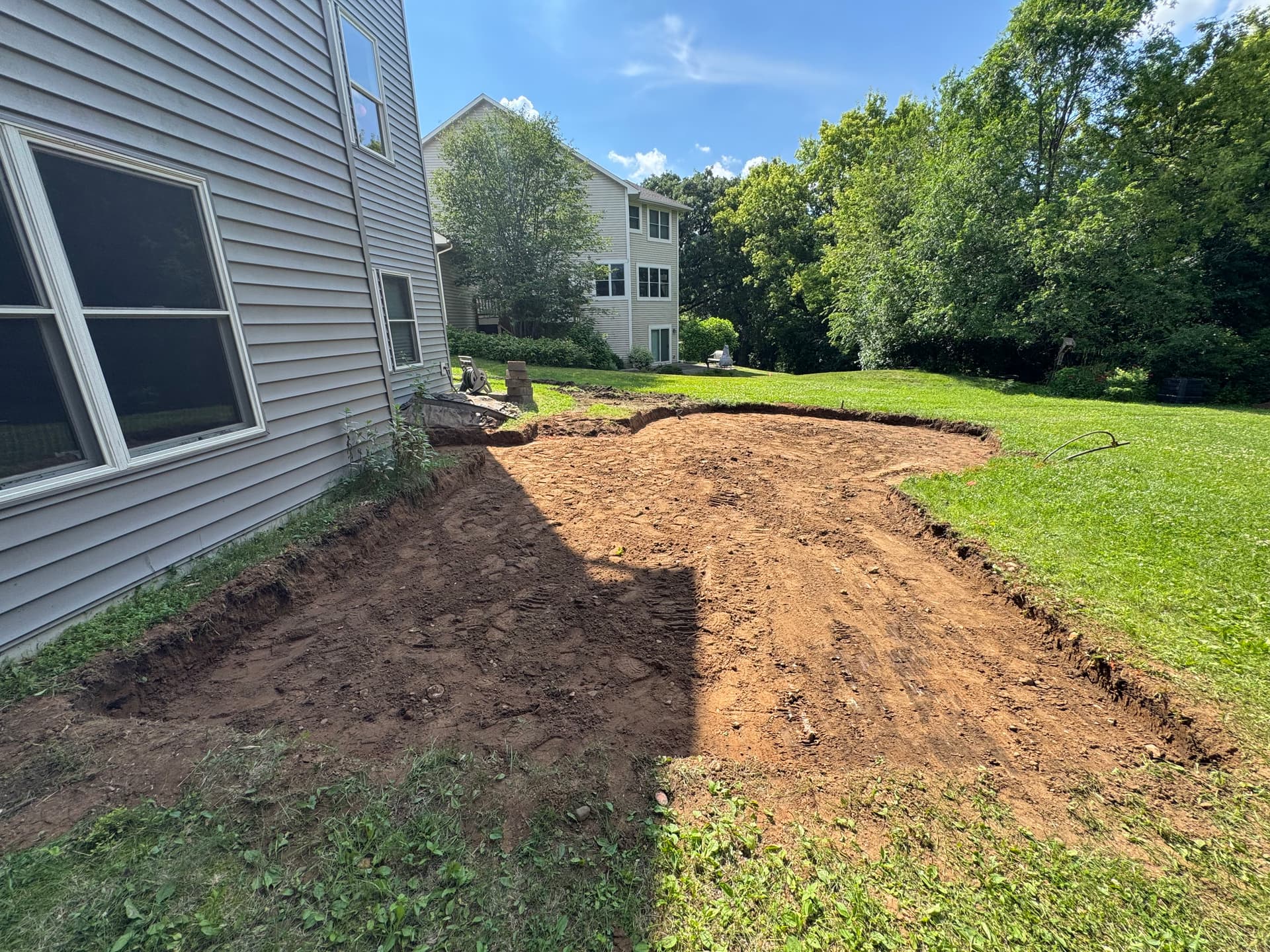 Paver Patio Excavation Underway in Cottage Grove