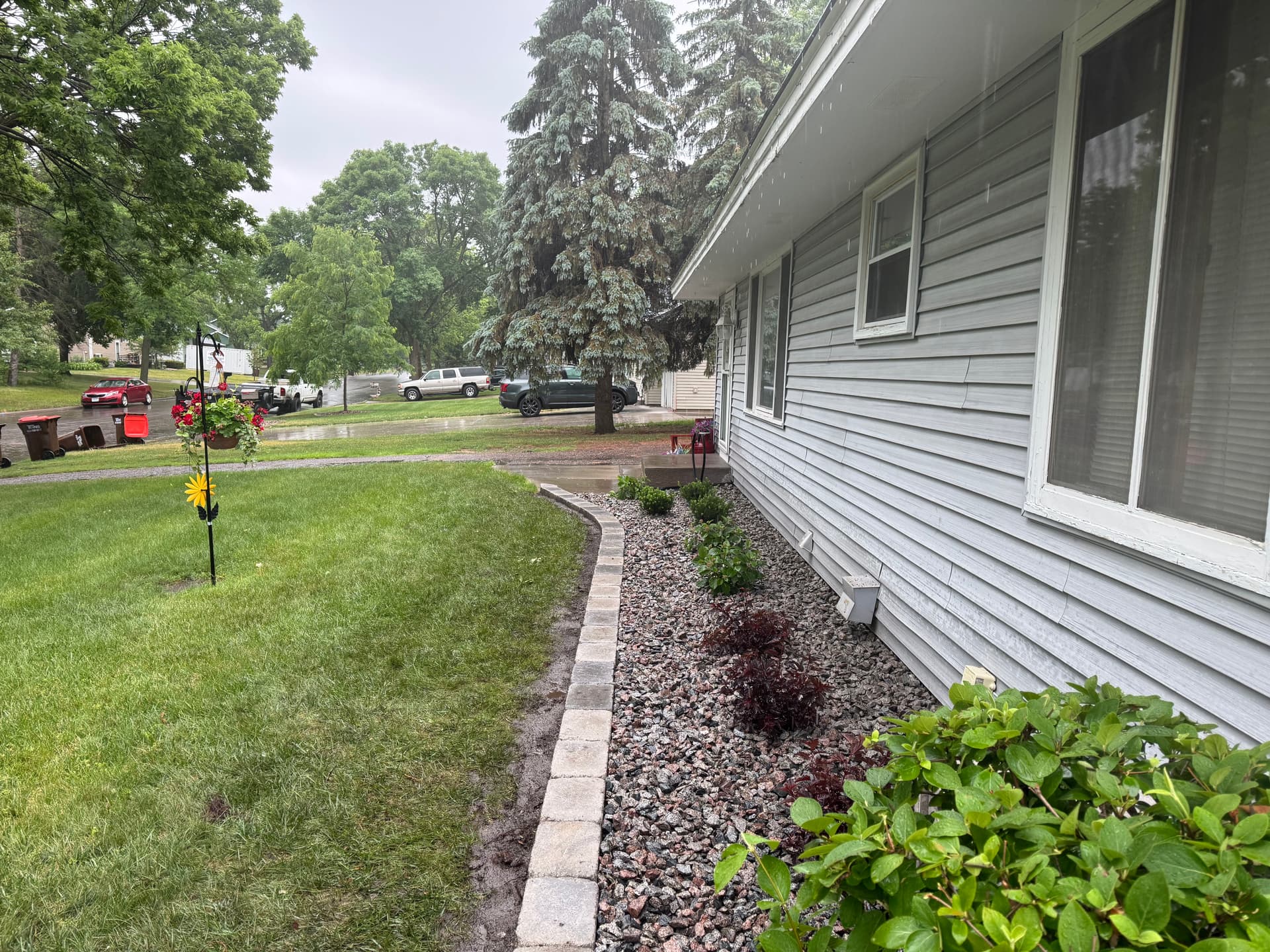Cottage Grove Garden Bed Cleanup With New Shrubs and Stone