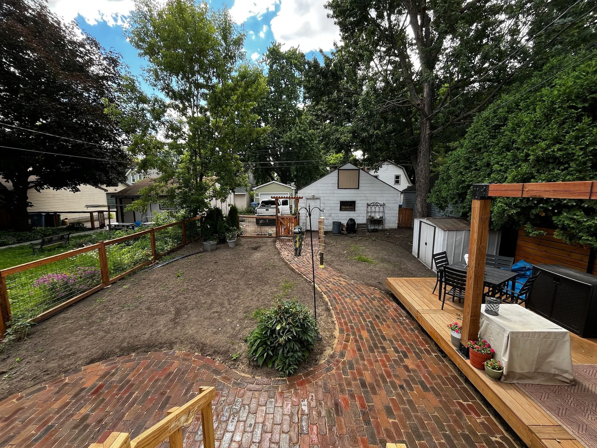 Natural Stone Paver Patio Turns a Broken Backyard Into Usable Space in South Minneapolis