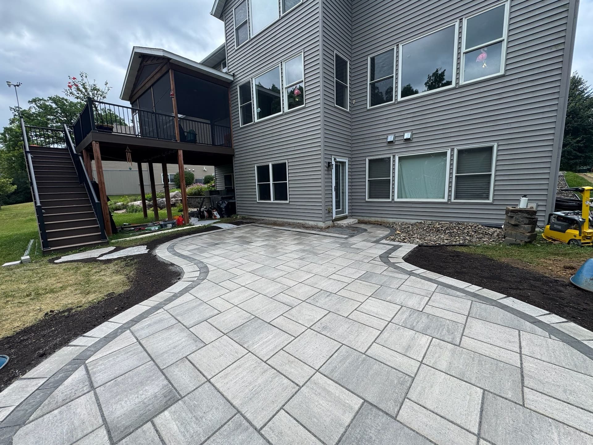 Custom Paver Patio and Seat Wall in Cottage Grove Minnesota