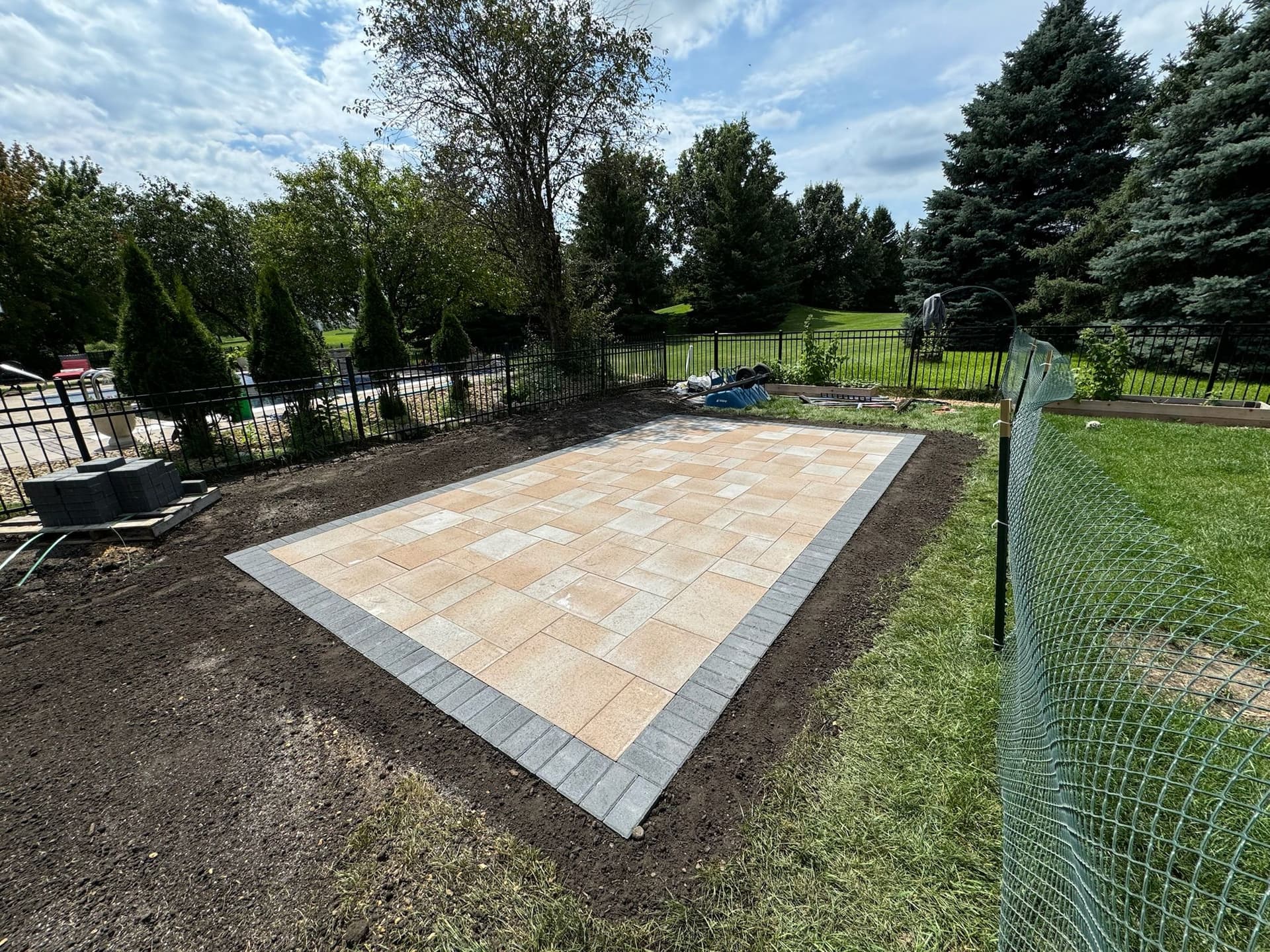 Clean Paver Patio Install in Woodbury MN