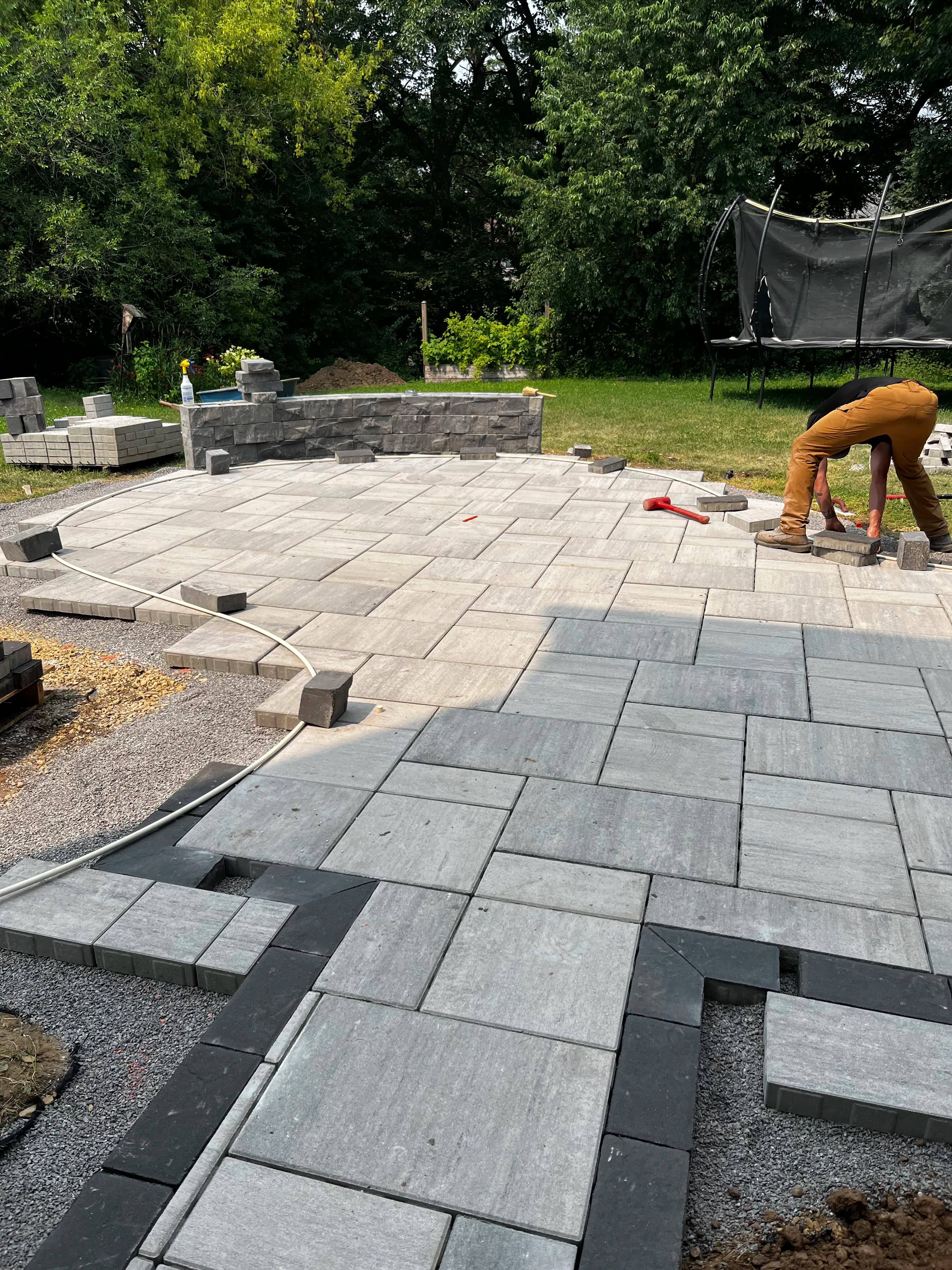 Project Paver Patio with Seat Wall Taking Shape in Cottage Grove image