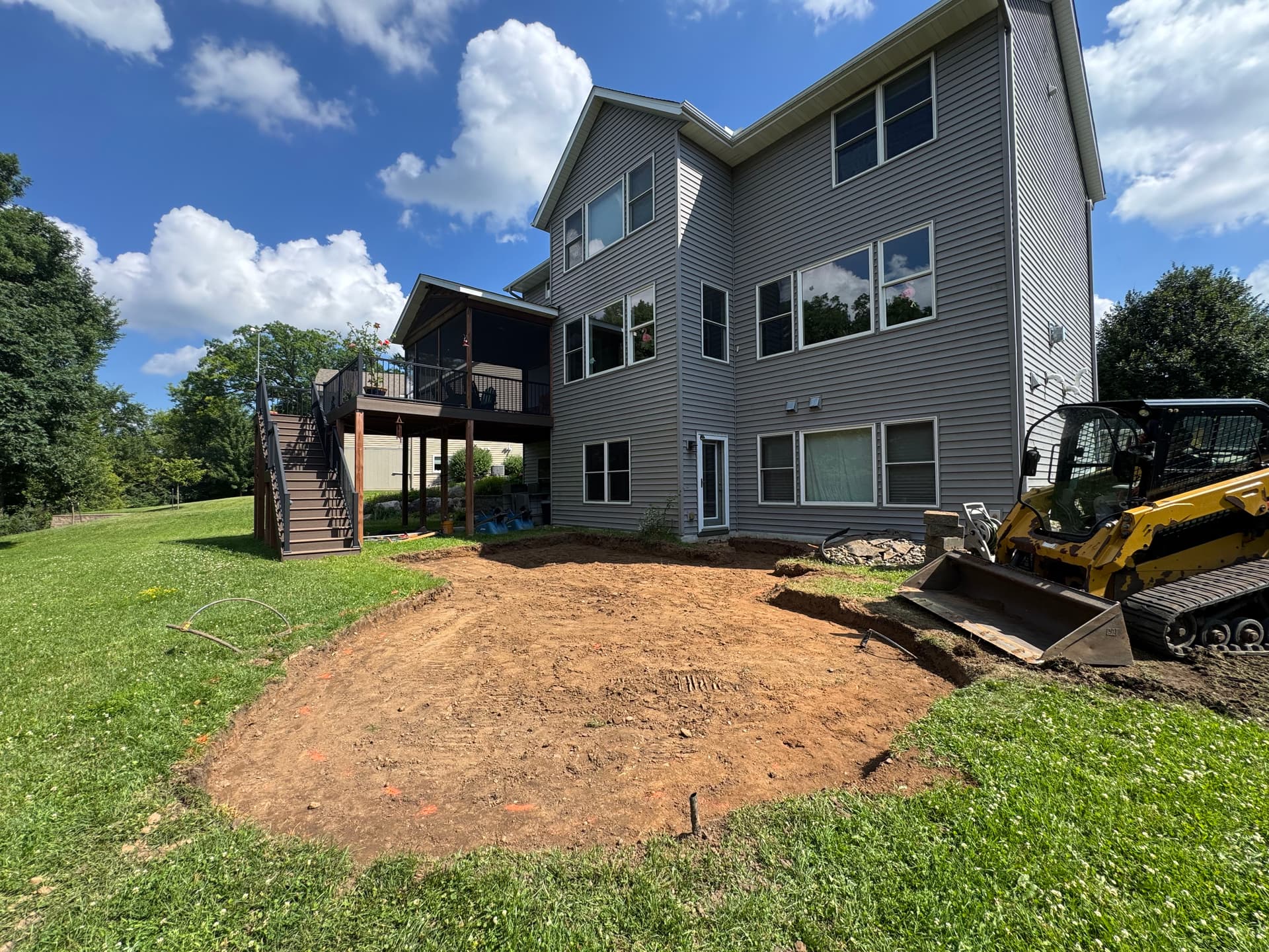 Paver Patio Excavation Underway in Cottage Grove