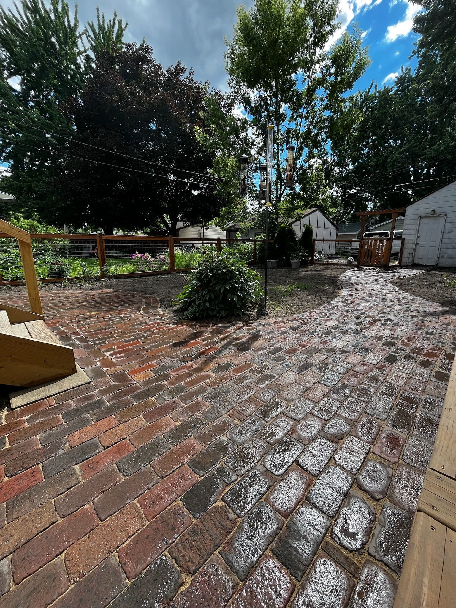 Gallery photos for Natural Stone Paver Patio Turns a Broken Backyard Into Usable Space in South Minneapolis: Image #2