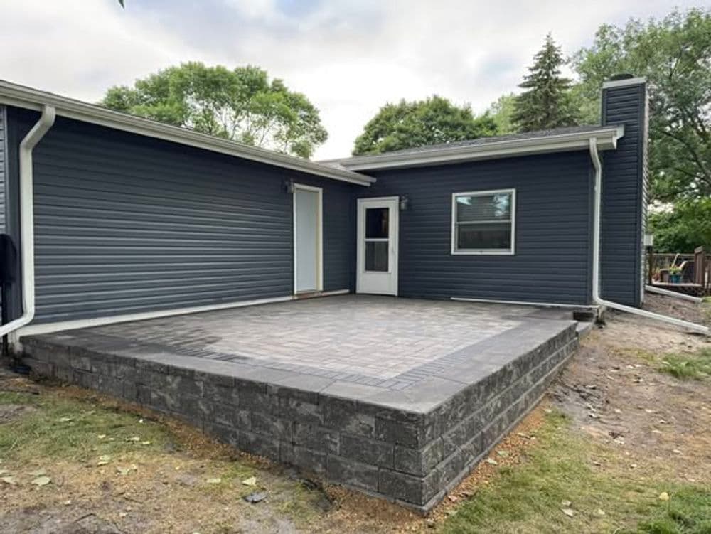 Raised Paver Patio Completed in Saint Paul MN image