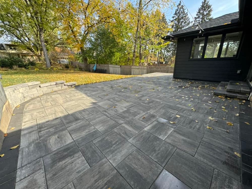Gallery photos for Stunning Patio Transformation with Modern Paver Installation in Woodbury: Image #2