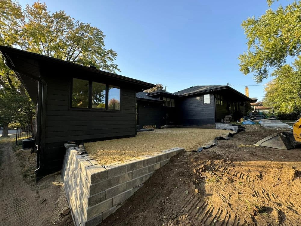 Gallery photos for Stunning Patio Transformation with Modern Paver Installation in Woodbury: Image #1